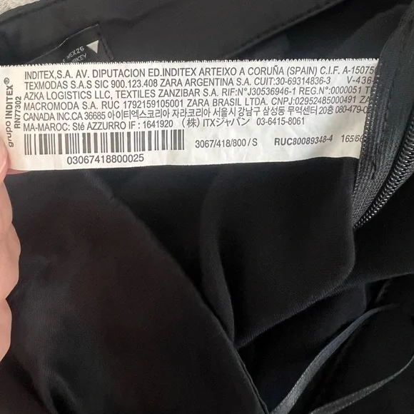 SOLD** Zara Womens Black Satin Wide-Leg Pants Size S (0585) - Picture 8 of 13